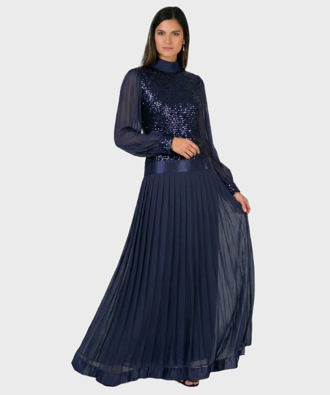 Location et Achat Robe My Couture Corner, modèle Sequins Nuit Profonde 2