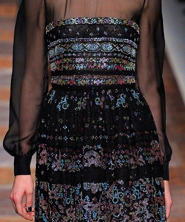Location Robe de soirée Valentino, modèle Noir Céleste FW 2012 6
