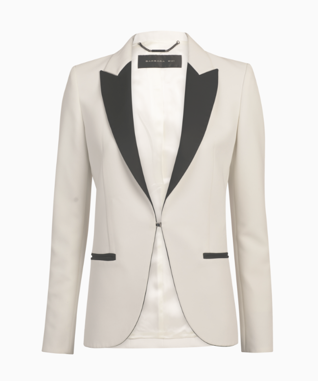 Location smoking Barbara Bui, modèle Châle Noir Resort 2017 4