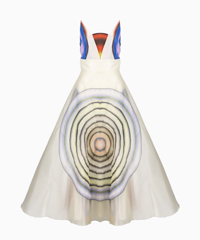 Location Robe de soirée Fendi, modèleAbstract Circle Print SS2008 by Karl Lagerfield 2