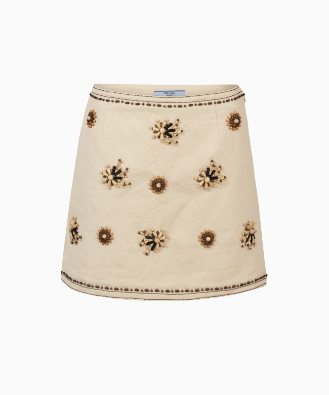 Achat Jupe Prada, modèle Fleurs Brodées 1