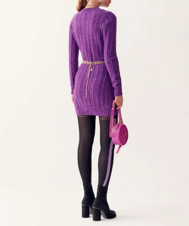 Achat Robe de soirée Chanel, modèle Maille Violette 3