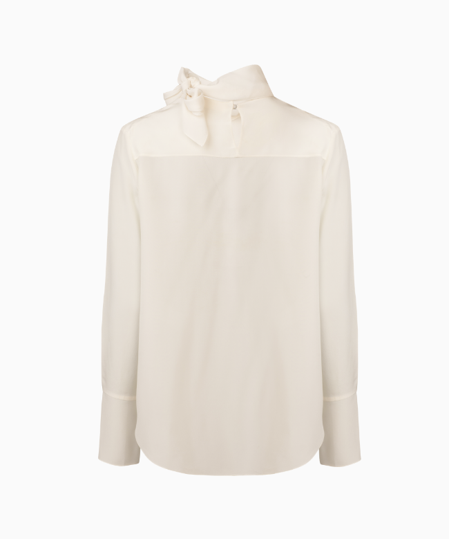Location et Achat Chemise Chloé, modèle Crêpe Ivoire à Nœud Col 3
