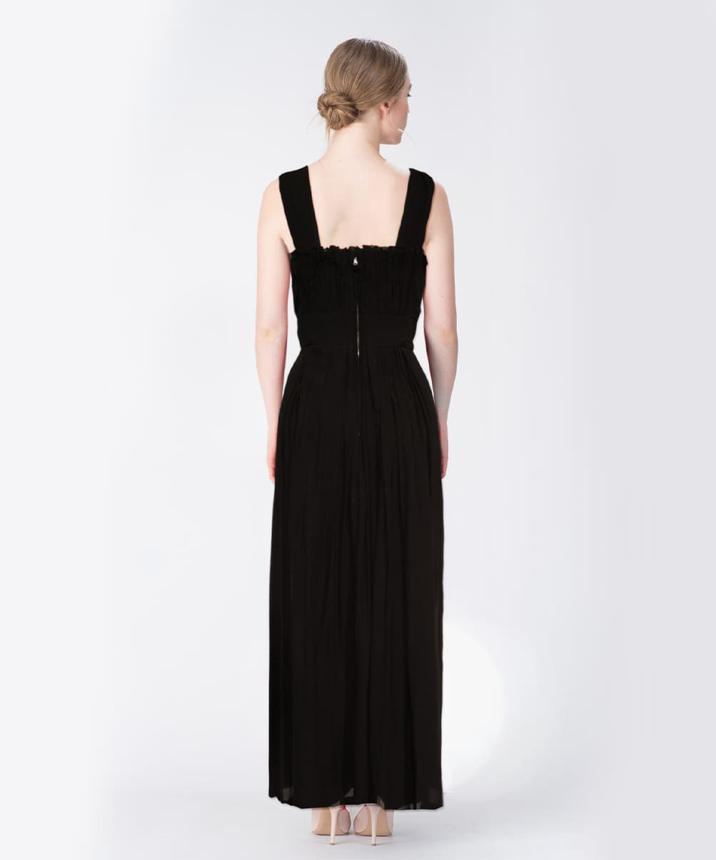 Location Robe de soirée Paule Ka Double Bretelles Noir & Blanc 3