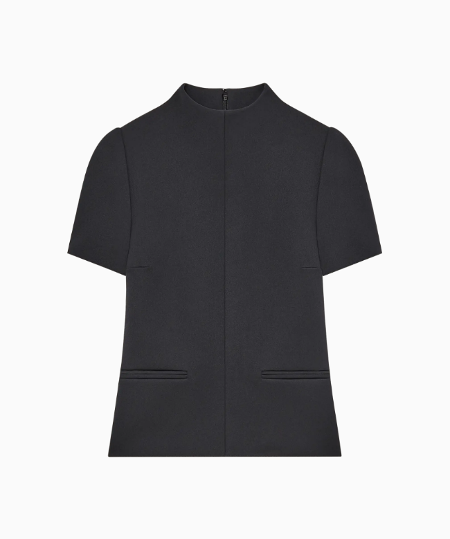 Location top Courrèges, modèle Zipped Twill Black 2