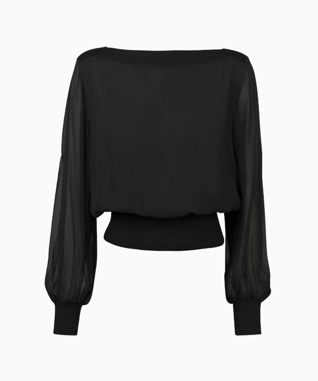 Location et Achat Top Yves Saint Laurent, modèle Mousseline Noire 1