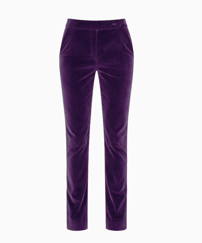 Location et Achat Pantalon Jean-Louis Scherrer, modèle Purple Velvet 1