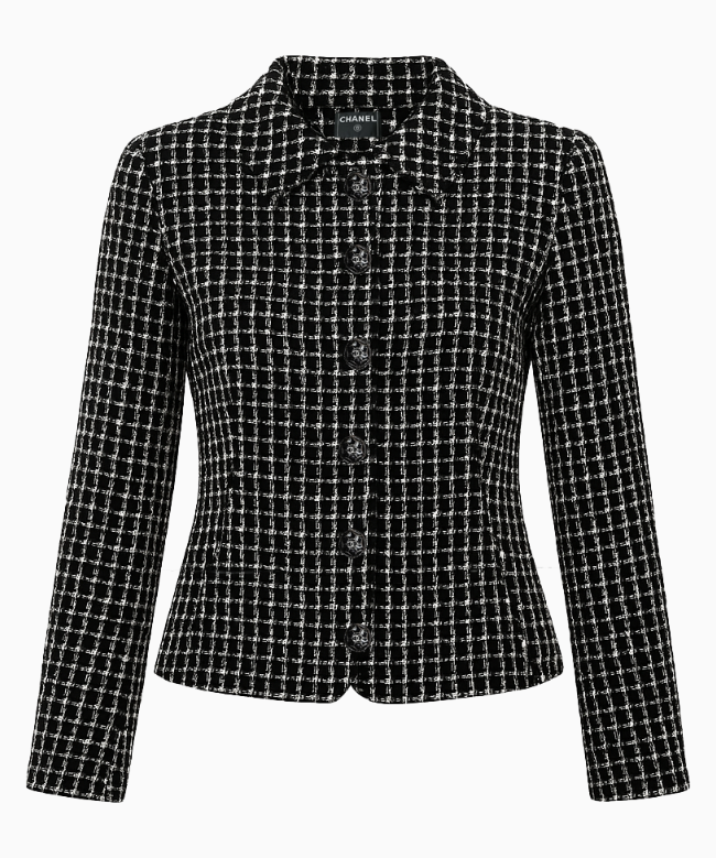 Location et Achat Veste Chanel modèle Tweed Black and White Pre Fall 2010 1