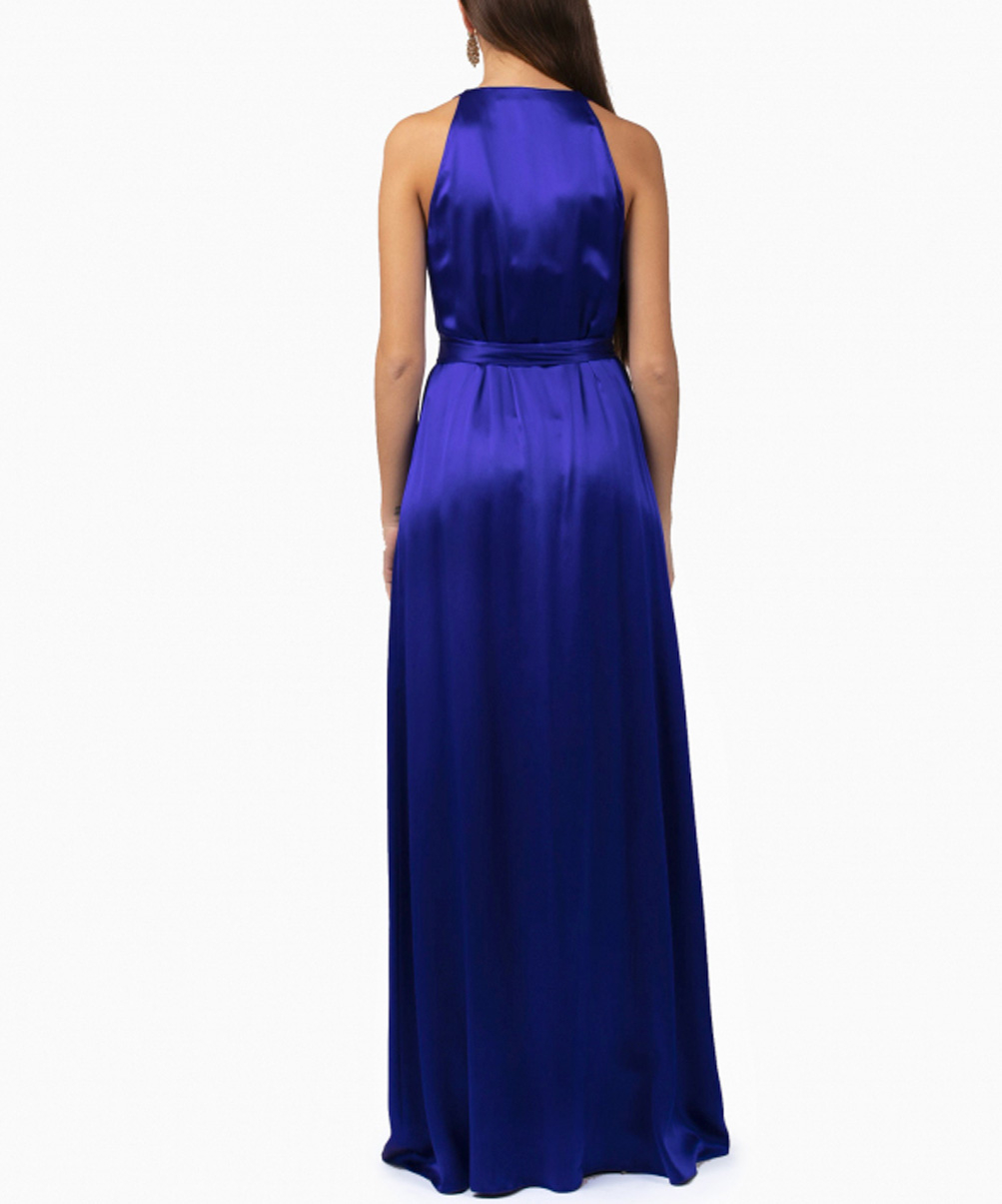 Location Robe de soirée Diane Von Furstenberg Paola Blue Wrap 4