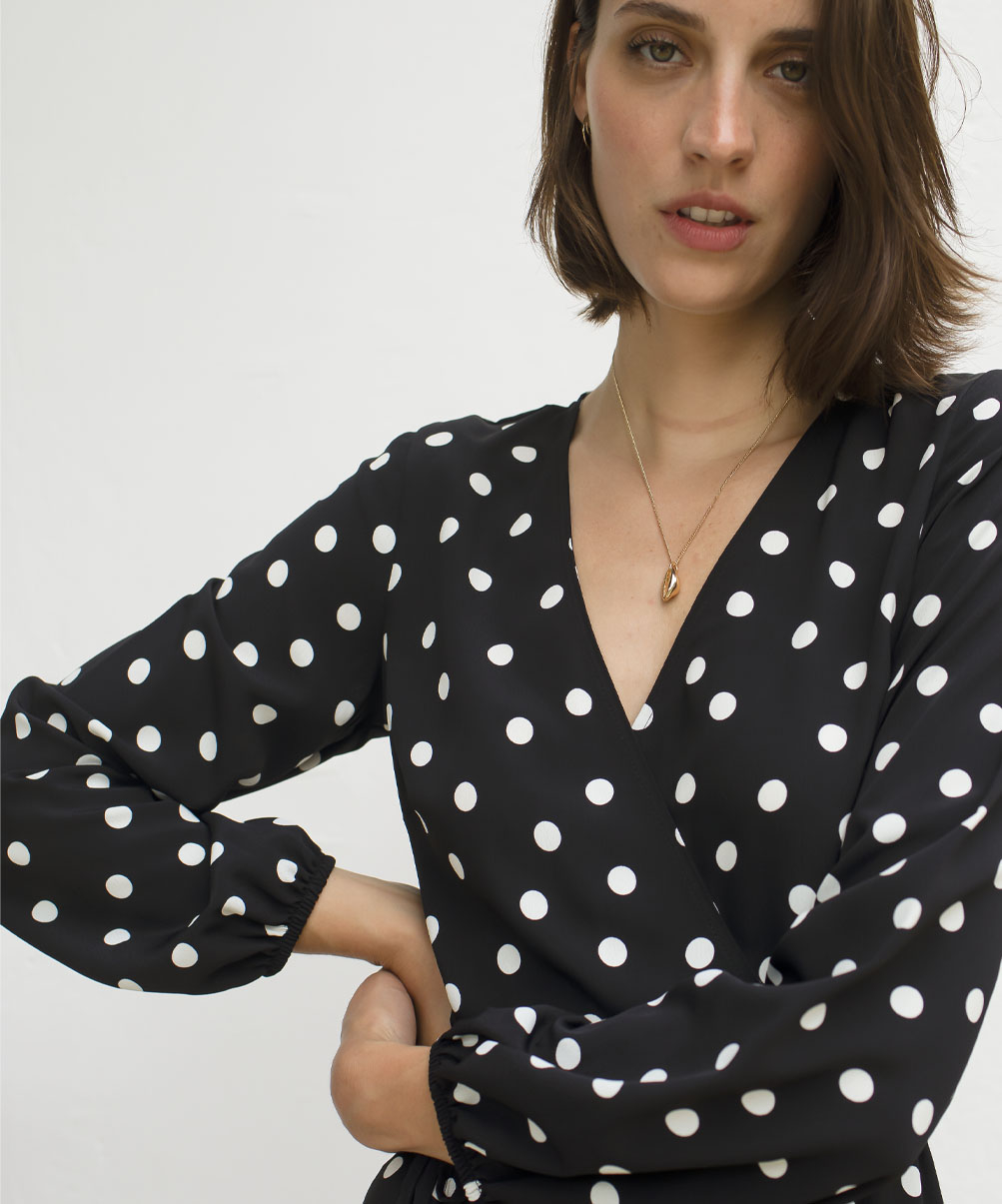 Location Robe de soirée Wallis Polka Dot Wrap 3