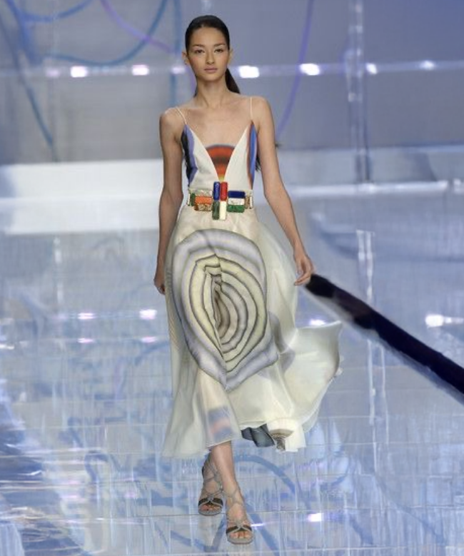 Location Robe de soirée Fendi, modèleAbstract Circle Print SS2008 by Karl Lagerfield 1