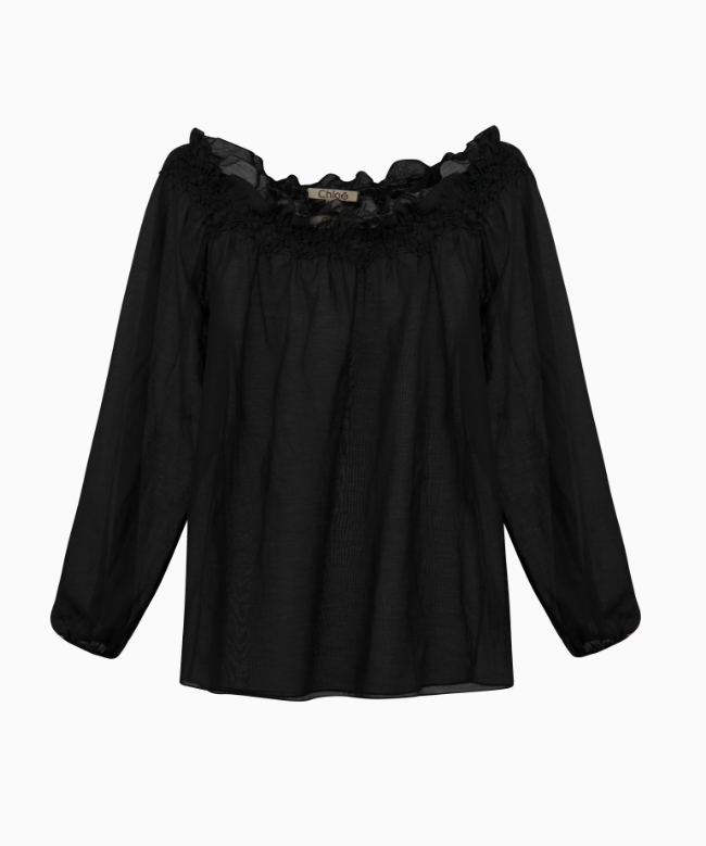 Location & Achat Blouse Chloé, modèle Mousseline Noire Resort 2008 1