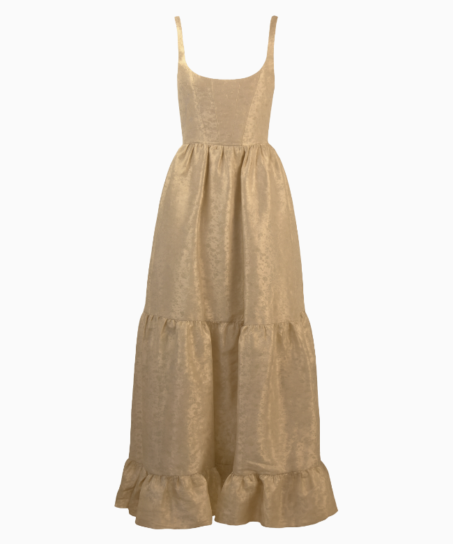 Location et Achat Robe My Couture Corner, modèle Bustier Champagne Élégante 1