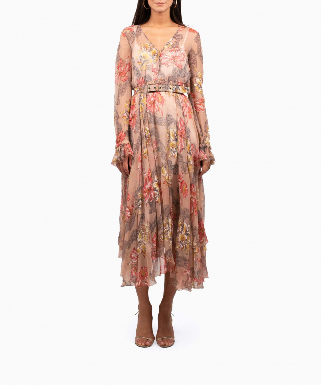 Location Robe de soirée Philosophy Di Lorenzo Serafini Floral Ruffled 2