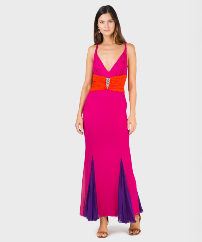 Location Robe de soirée Ungaro, modèle Drapée Bicolor 2