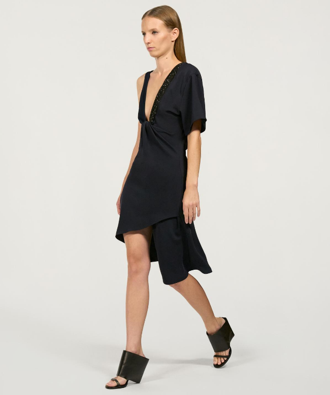 Location Robe de soirée Courrèges, modèle Twist Asymmetrical Navy 6