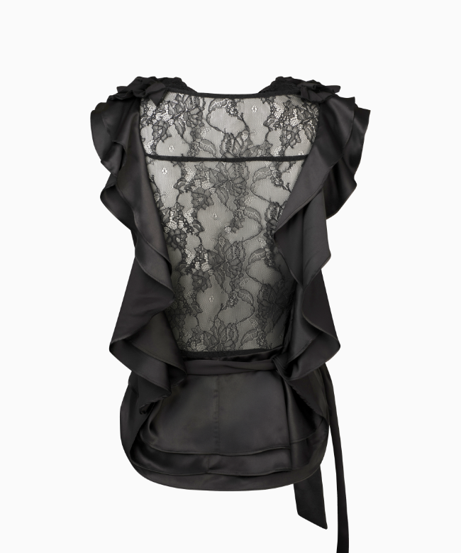 Location et Achat Top Chloé, modèle Satin Fleuri 3