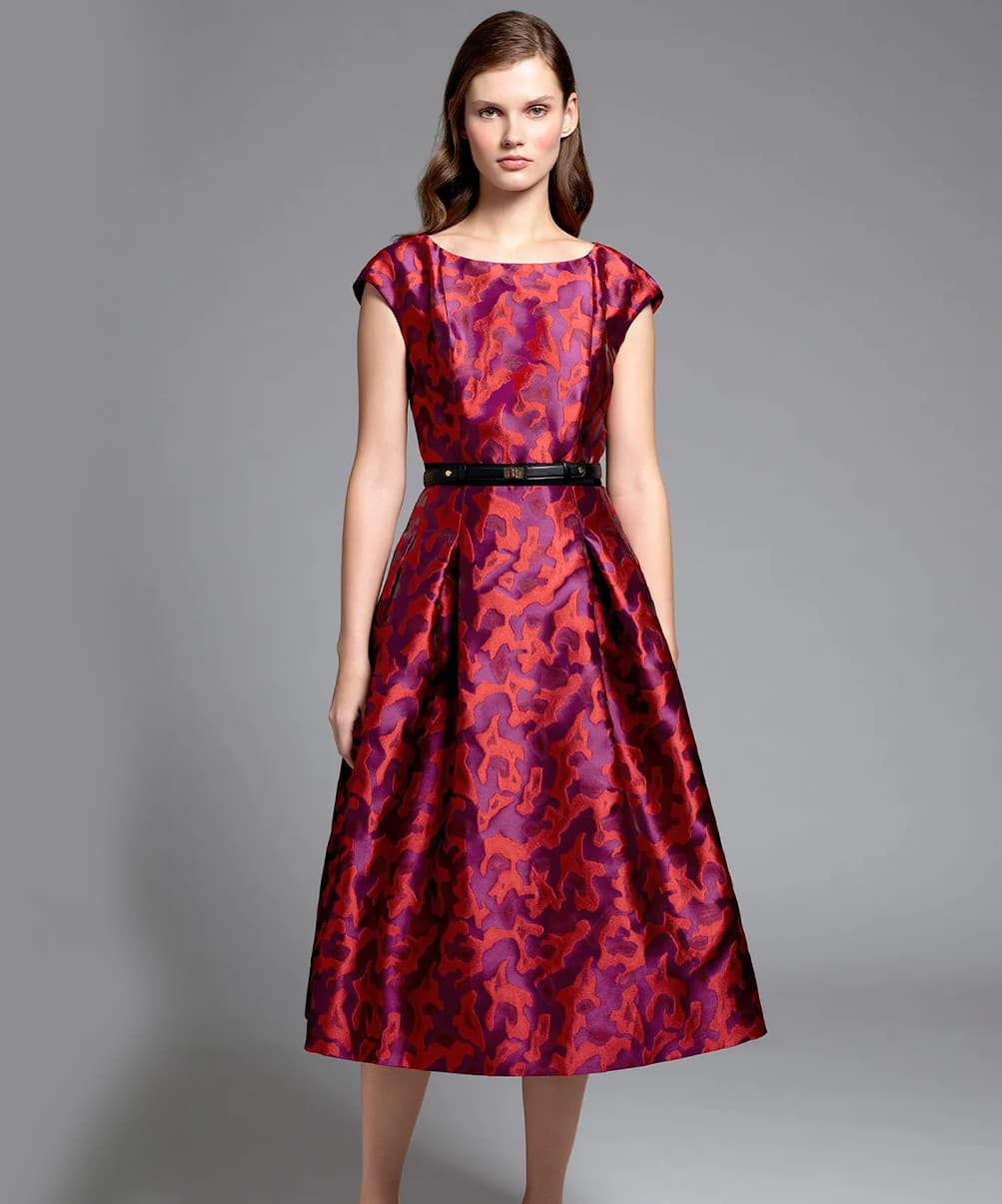 Location Robe de soirée Paule Ka Violette Et Orange Annees 50 2