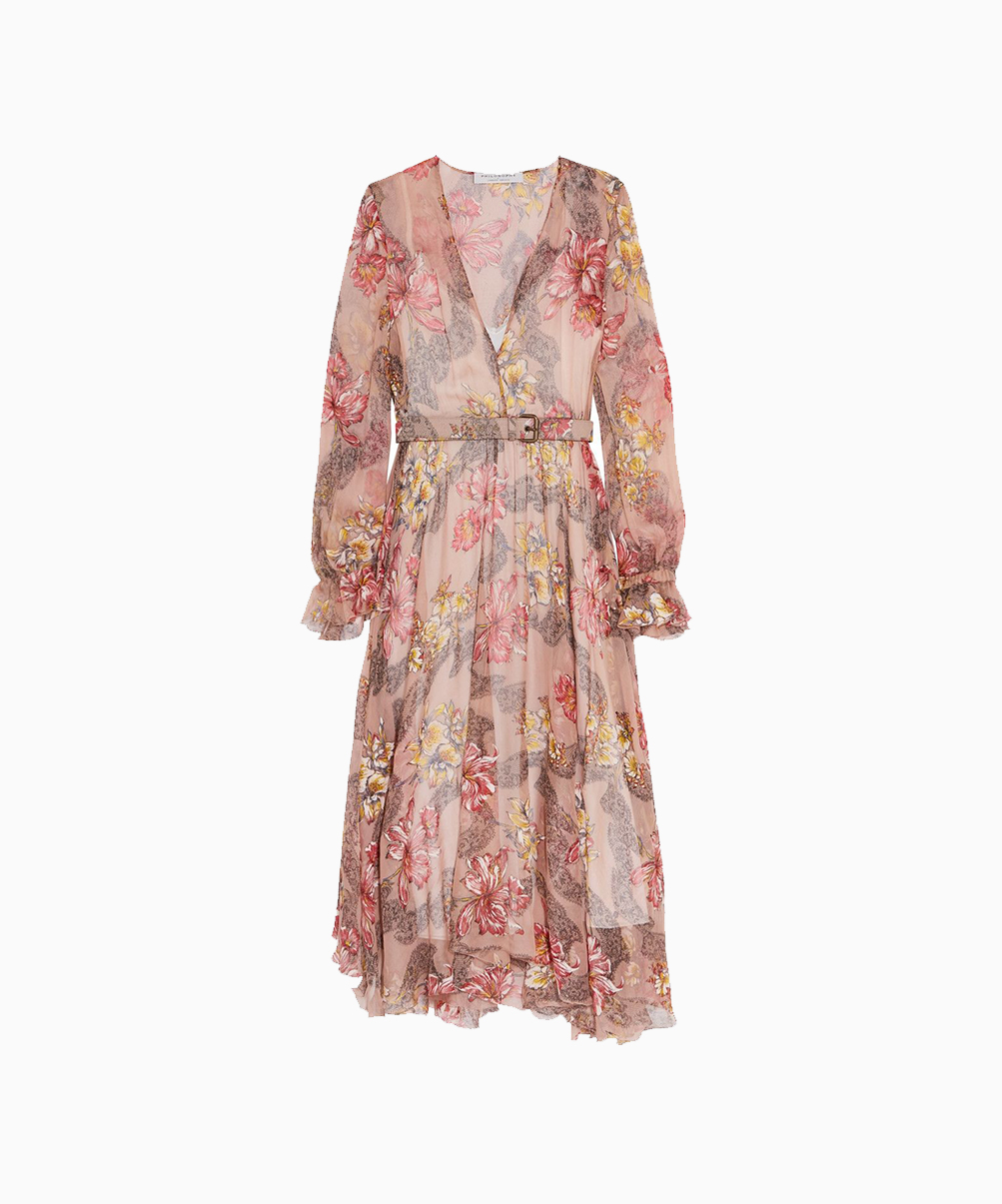 Location Robe de soirée Philosophy Di Lorenzo Serafini Floral Ruffled 1