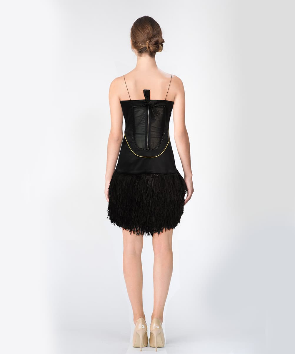 Location Robe de soirée Mousseline Plumes 3