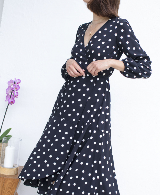 Location Robe de soirée Wallis Polka Dot Wrap 4