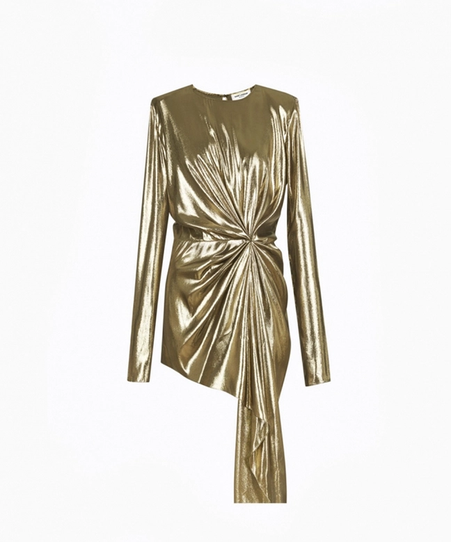 Location Robe de soirée Saint-Laurent Gold 2