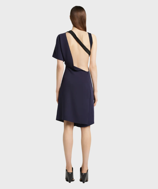 Location Robe de soirée Courrèges, modèle Twist Asymmetrical Navy 4