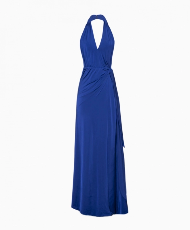 Location Robe de soirée HALSTON HERITAGE Backless Bleu 2