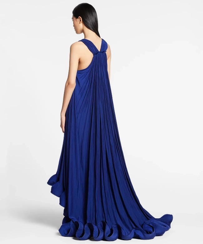 Location Robe de soirée Lanvin, modèle Charmeuse Indigo 4