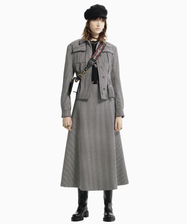 Location et Achat Jupe Dior, modèle Pied-de-Poule Structuré 3