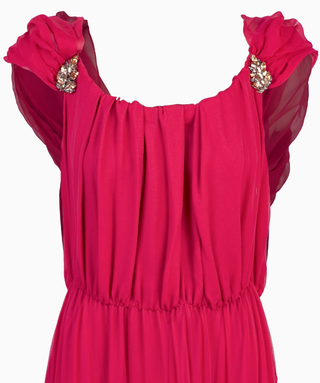 Location et Achat Robe Yves Saint Laurent, modèle Fushia Mousseline 2012 3