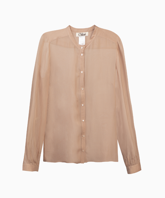 Location top Chloé, modèle Soie Beige 1