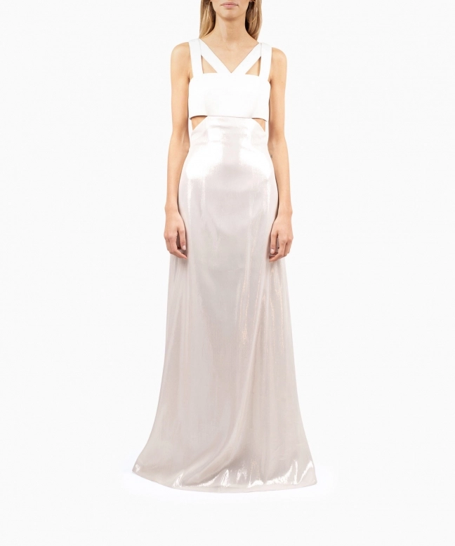 Location Robe de soirée blanche PAULE KA Iris 1