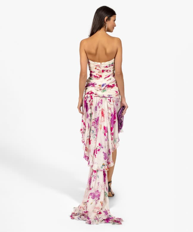 Location Robe de soirée Ungaro, modèle Traine Fleurie 4