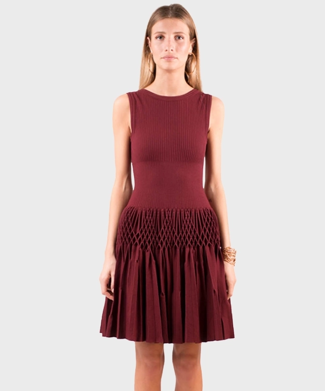 Location Robe de soirée Alaïa Corolle Bordeaux 3