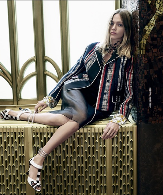 Location et Achat Veste Prada, modèle Tweed Rayé SS2016 8