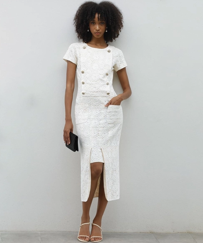 Location Robe de soirée Chanel, modèle Camélia Pearl 3