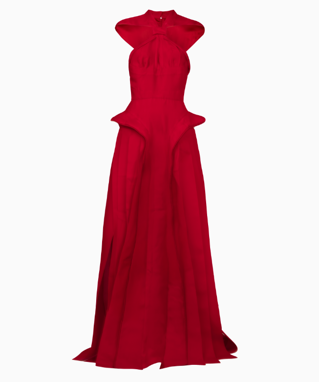 Location et Achat robe Elmira Medins, modèle Rouge Architecte 1