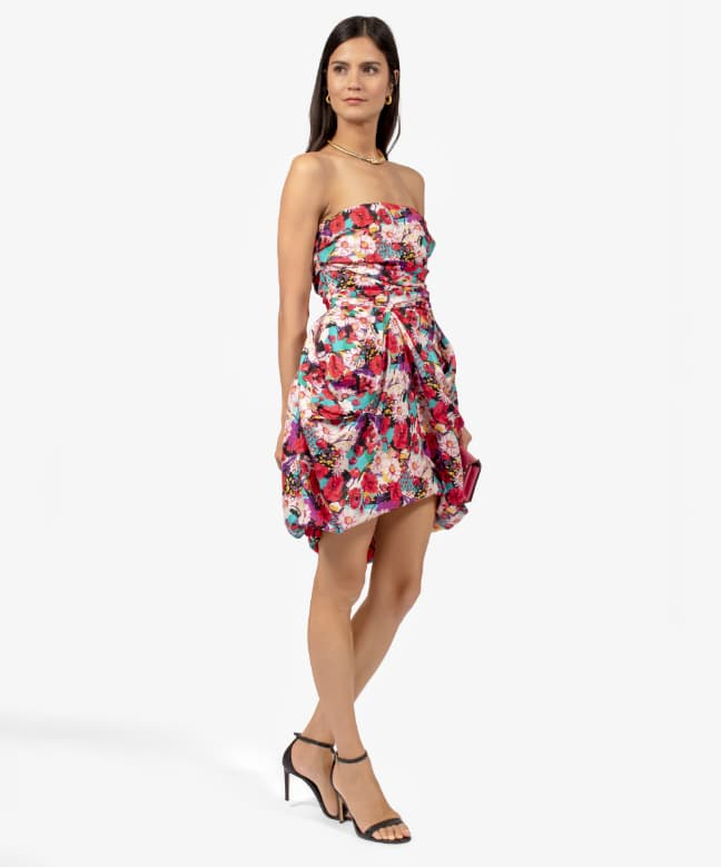 Location Robe de soirée Ungaro,  modèle Bustier Boule Fleurie 5