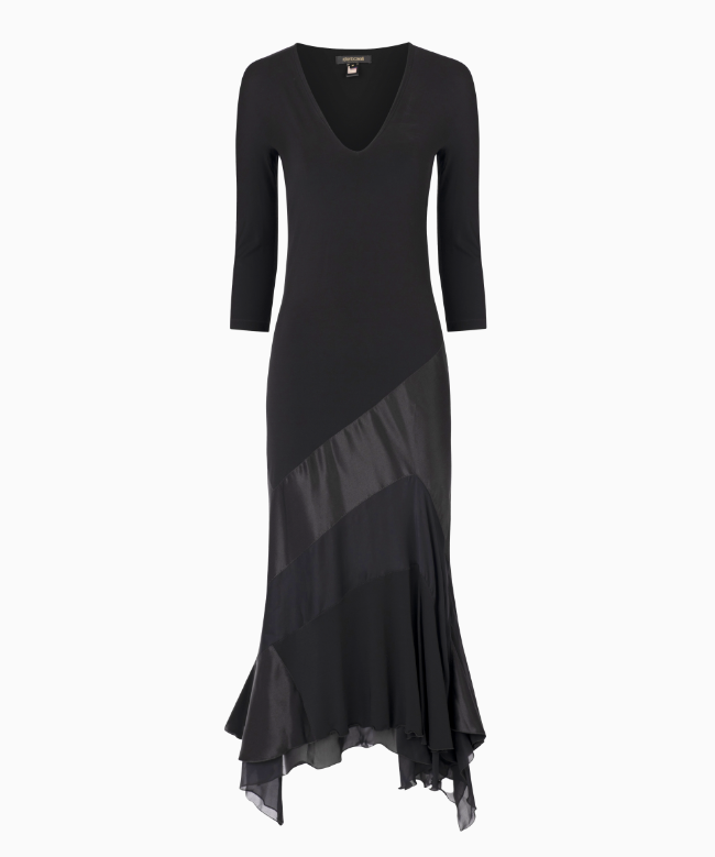 Location Robe de soirée Roberto Cavalli, modèle Silk Bias Cut Black FW 2004 1