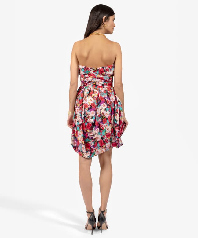 Location Robe de soirée Ungaro,  modèle Bustier Boule Fleurie 3