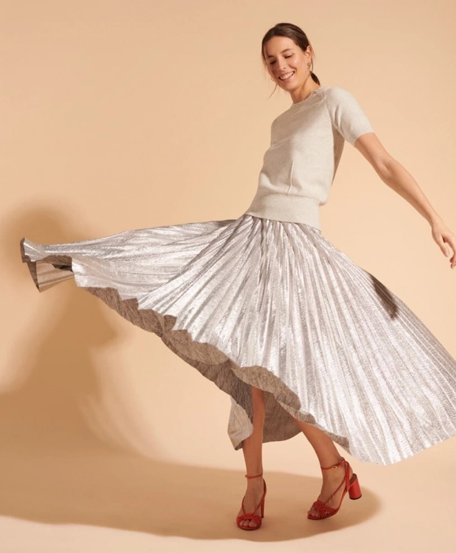 Location Robe de soirée Tara Jarmon Juline Argentee 2