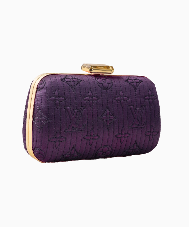 Location Sac Louis Vuitton, modèle Minaudière Plum Monogram 2