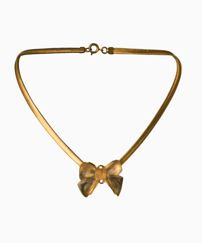 Location et Achat Collier Vintage, modèle Nœud Cristal