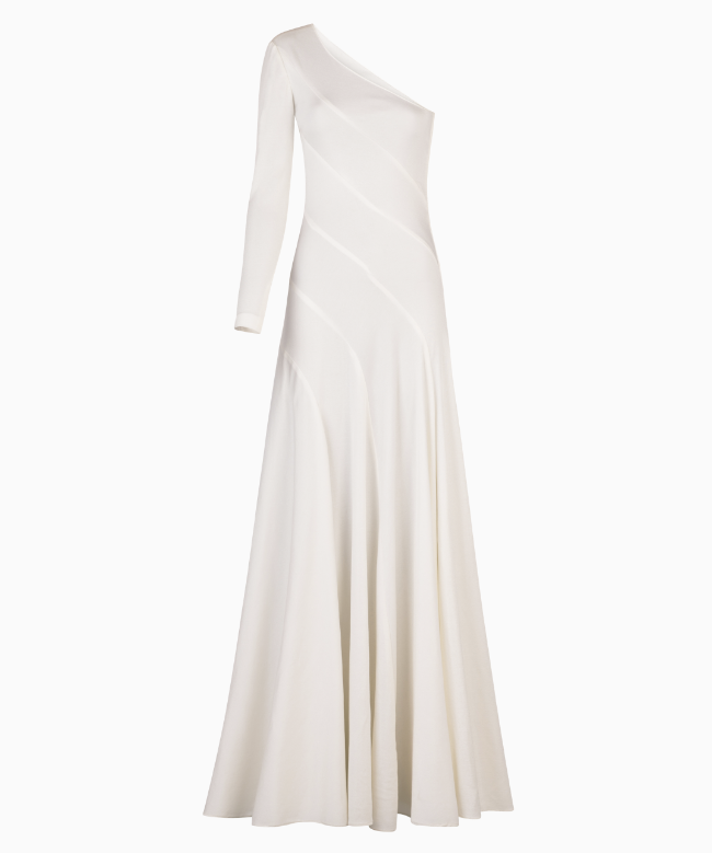 Location Robe de soirée Azzaro, modèle Asymetrique Blanche 1