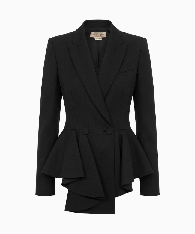 Achat Veste Alexander McQueen, modèle Black Peplum