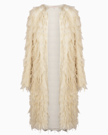 Cape Plumes Organza Circa 1993 Haute Couture