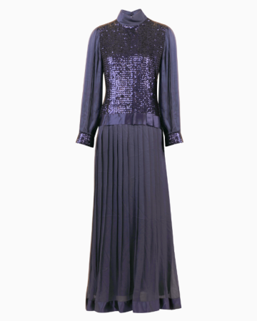 Robe Sequins Nuit Profonde
