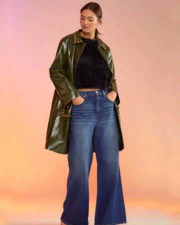 Manteau Clouté Kaki