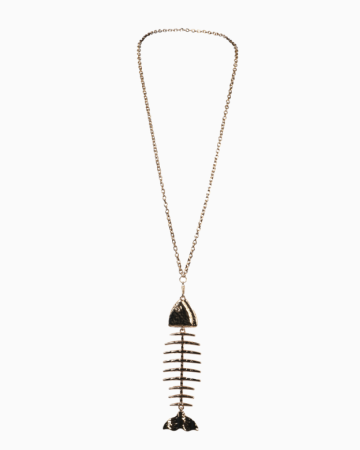 Collier Poisson Squelette Statement Circa 2000